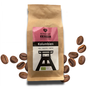 Kaffee Kolumbien Produktfoto ganze Bohne