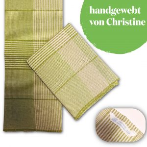 Geschirrtuch Farbverflechtung grün