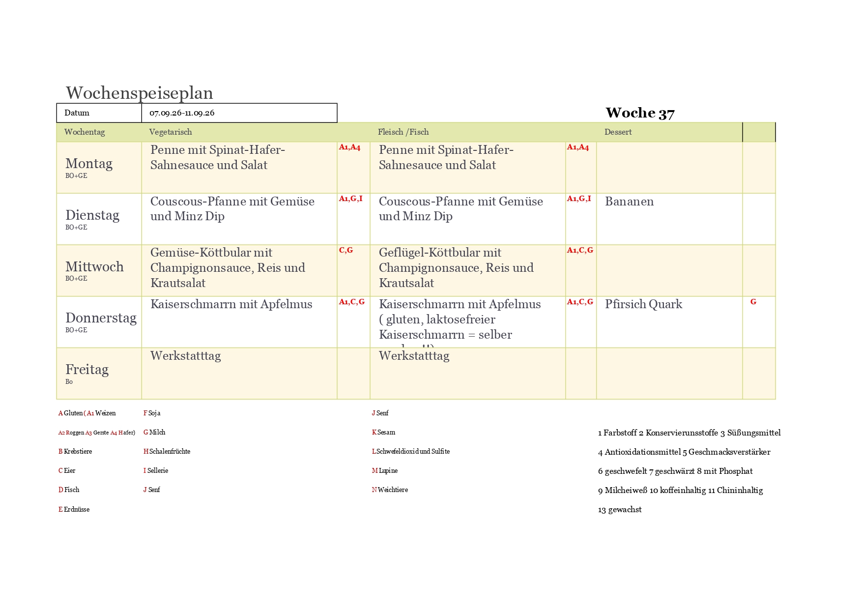 Speiseplan KW page